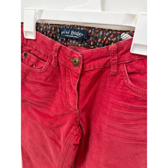 Mini Boden Girls Red Corduroy Pants Size 9Y - Picture 2 of 4